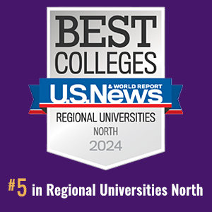 2024 US News &amp; World Report badge for Best Regional Universities in the North. The ɫtv ranked in the Top 10 in this category in 2024.
